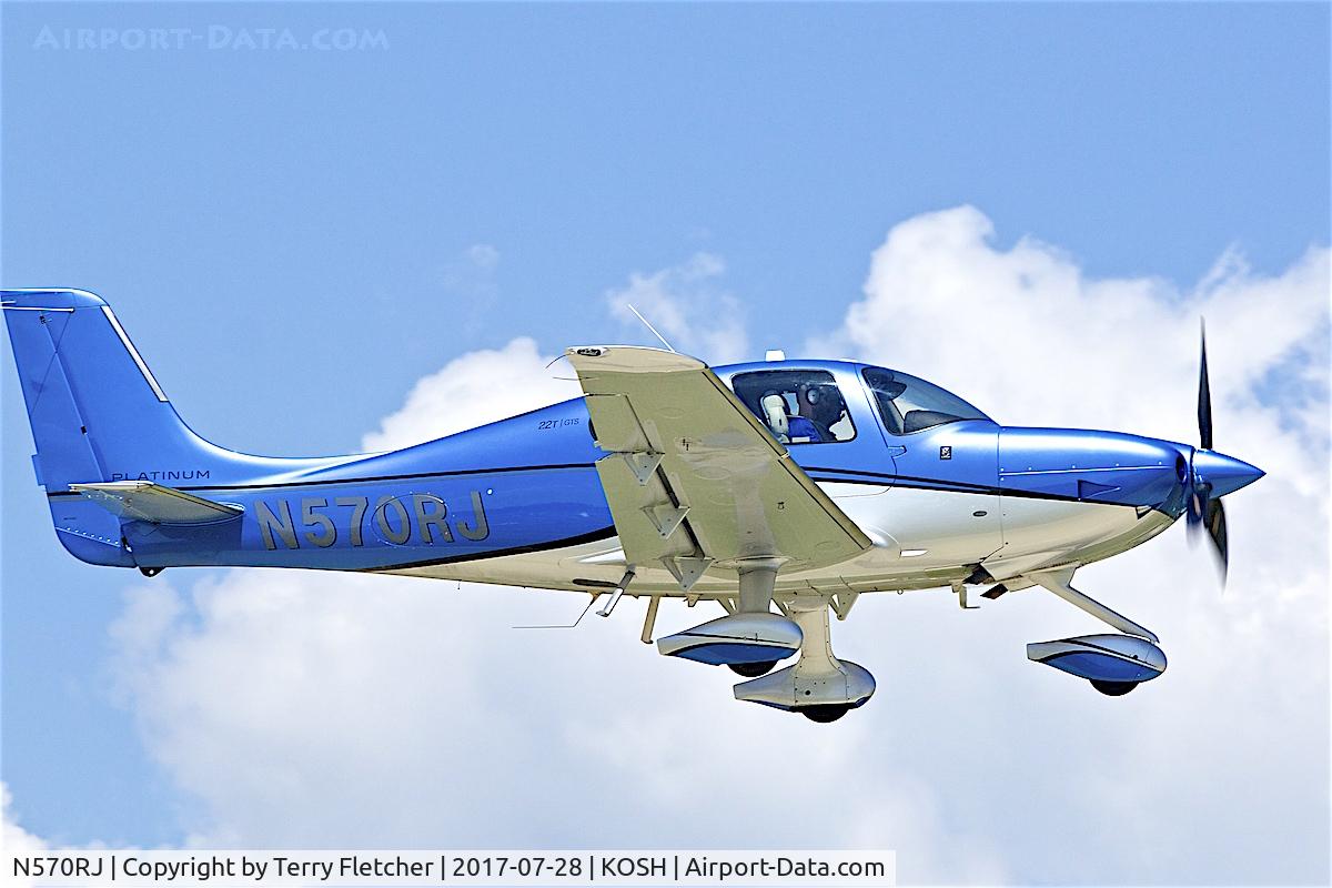 N570RJ, 2016 Cirrus SR22T C/N 1446, at 2017 EAA AirVenture at Oshkosh