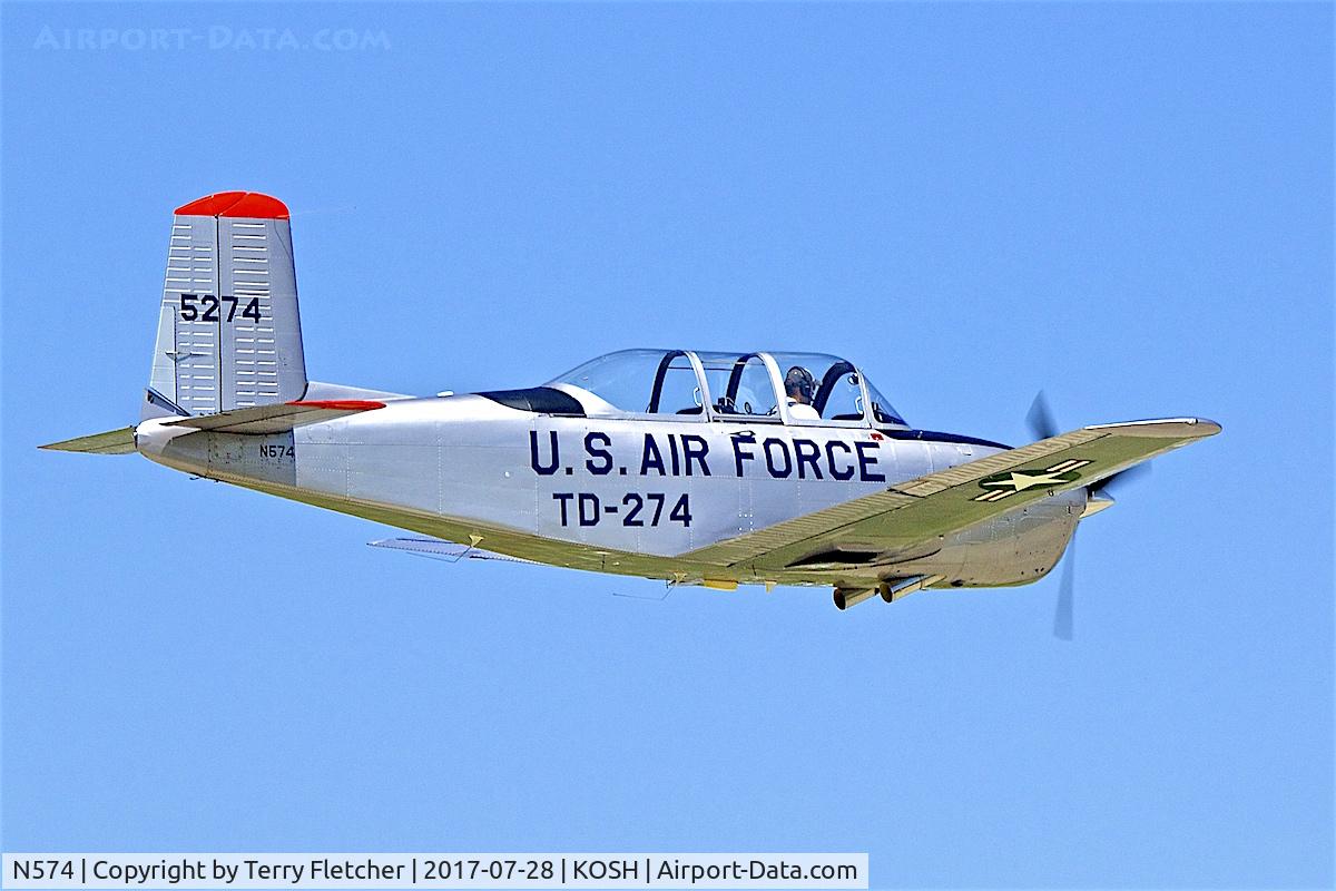 N574, Beech A45 C/N G-831, at 2017 EAA AirVenture at Oshkosh
