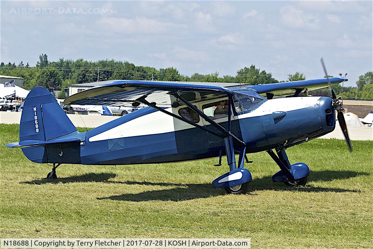 N18688, 1939 Fairchild 24R-46 C/N W-101, at 2017 EAA AirVenture at Oshkosh