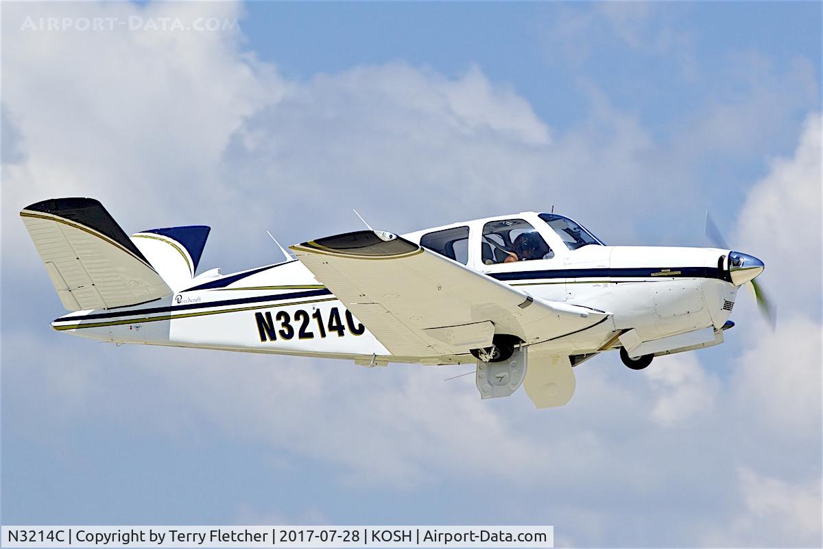 N3214C, 1954 Beech E35 C/N D-3878, at 2017 EAA AirVenture at Oshkosh