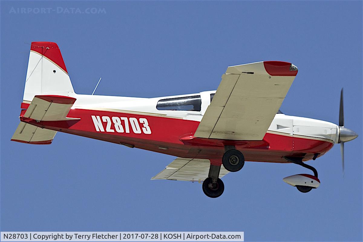 N28703, 1978 Grumman American AA-5B Tiger C/N AA5B0765, at 2017 EAA AirVenture at Oshkosh