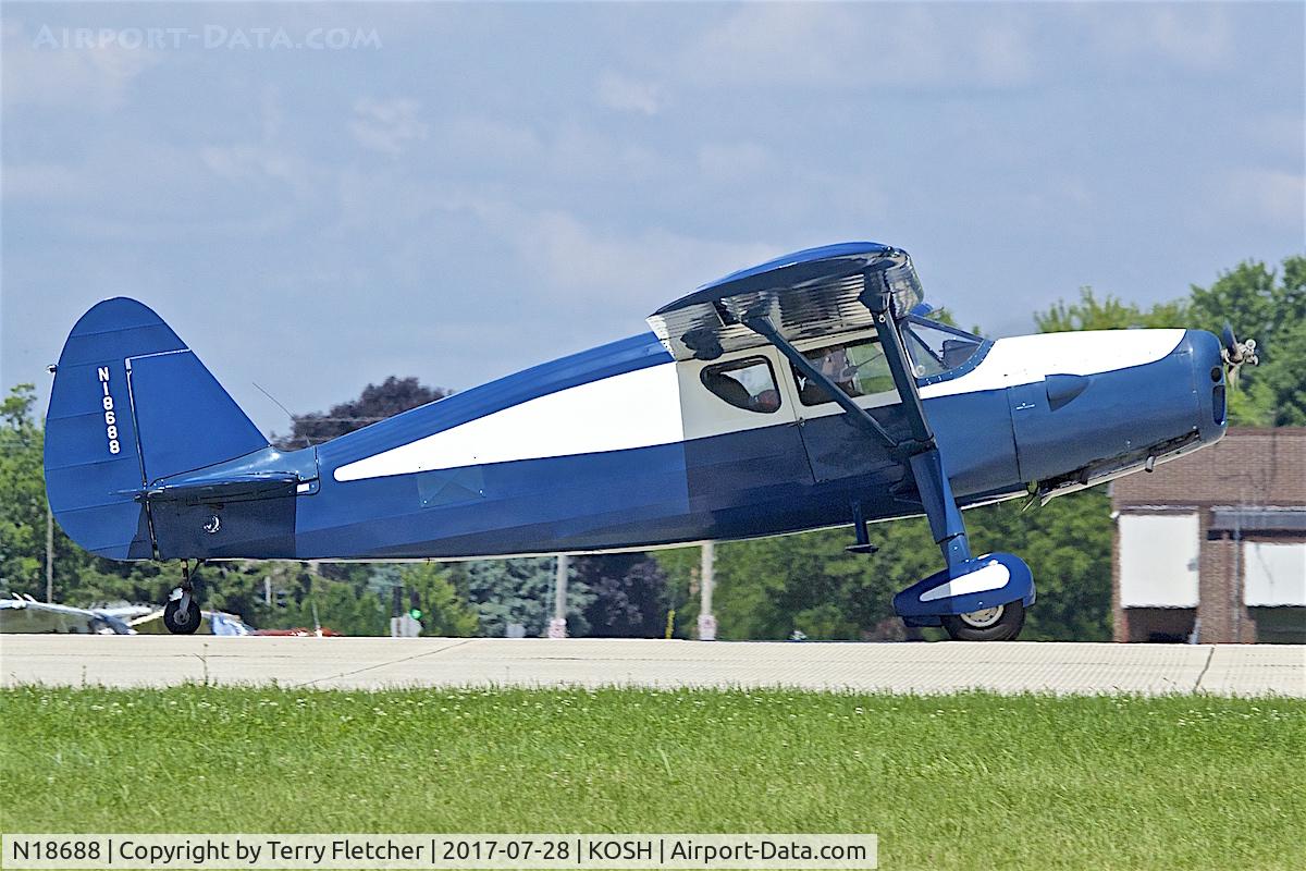 N18688, 1939 Fairchild 24R-46 C/N W-101, at 2017 EAA AirVenture at Oshkosh