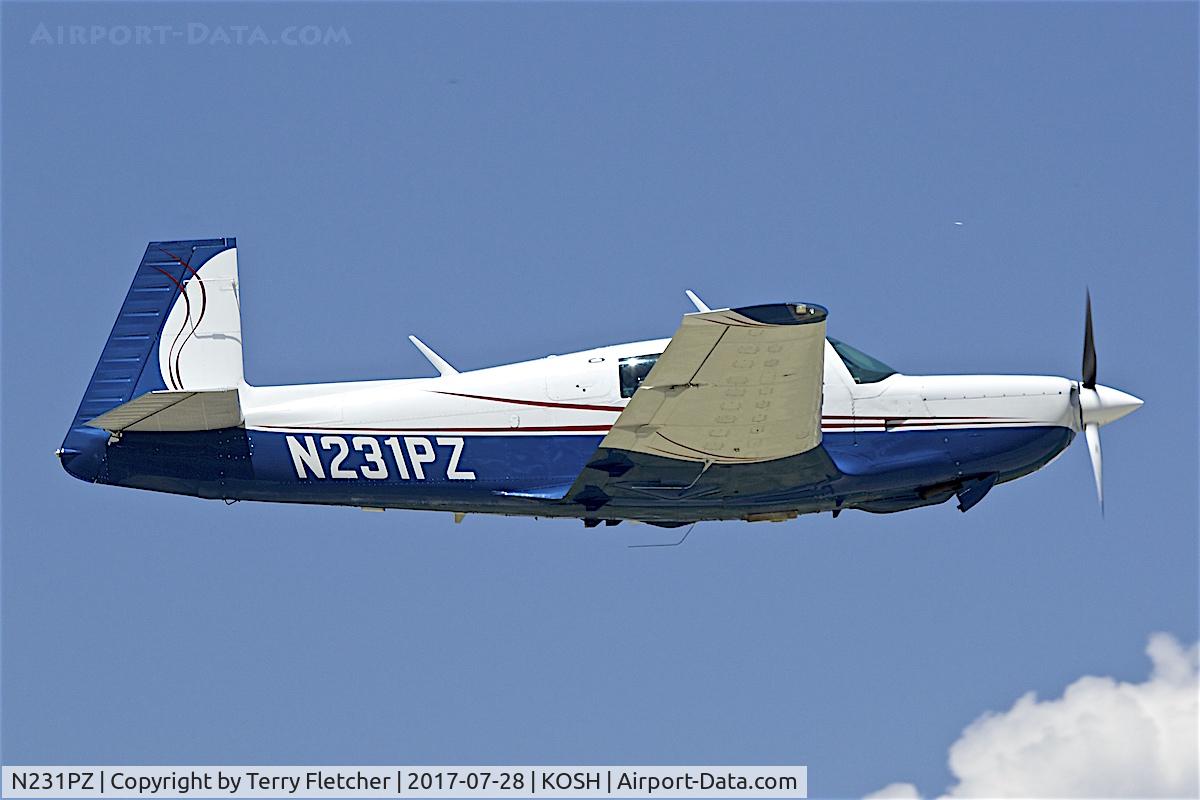 N231PZ, 1980 Mooney M20K C/N 25-0351, at 2017 EAA AirVenture at Oshkosh