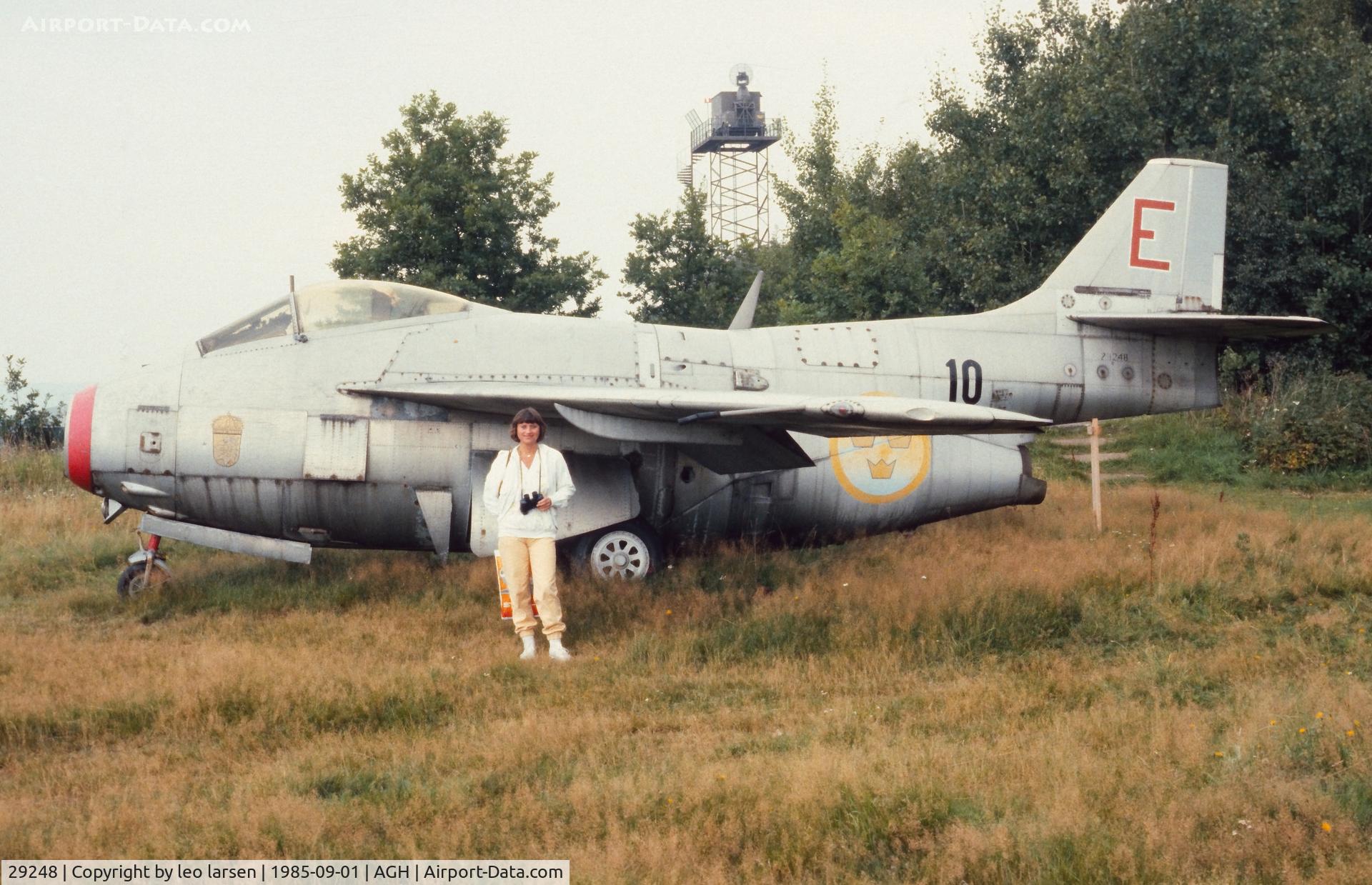 29248, 1952 Saab J-29A Tunnan C/N 29248, Angelholm AB 1.9.1985