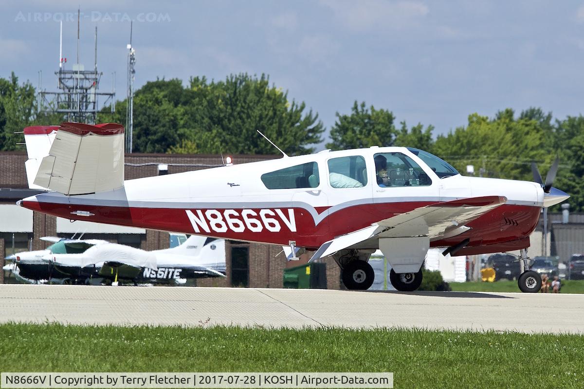 N8666V, 1965 Beech S35 Bonanza C/N D-7832, at 2017 EAA AirVenture at Oshkosh