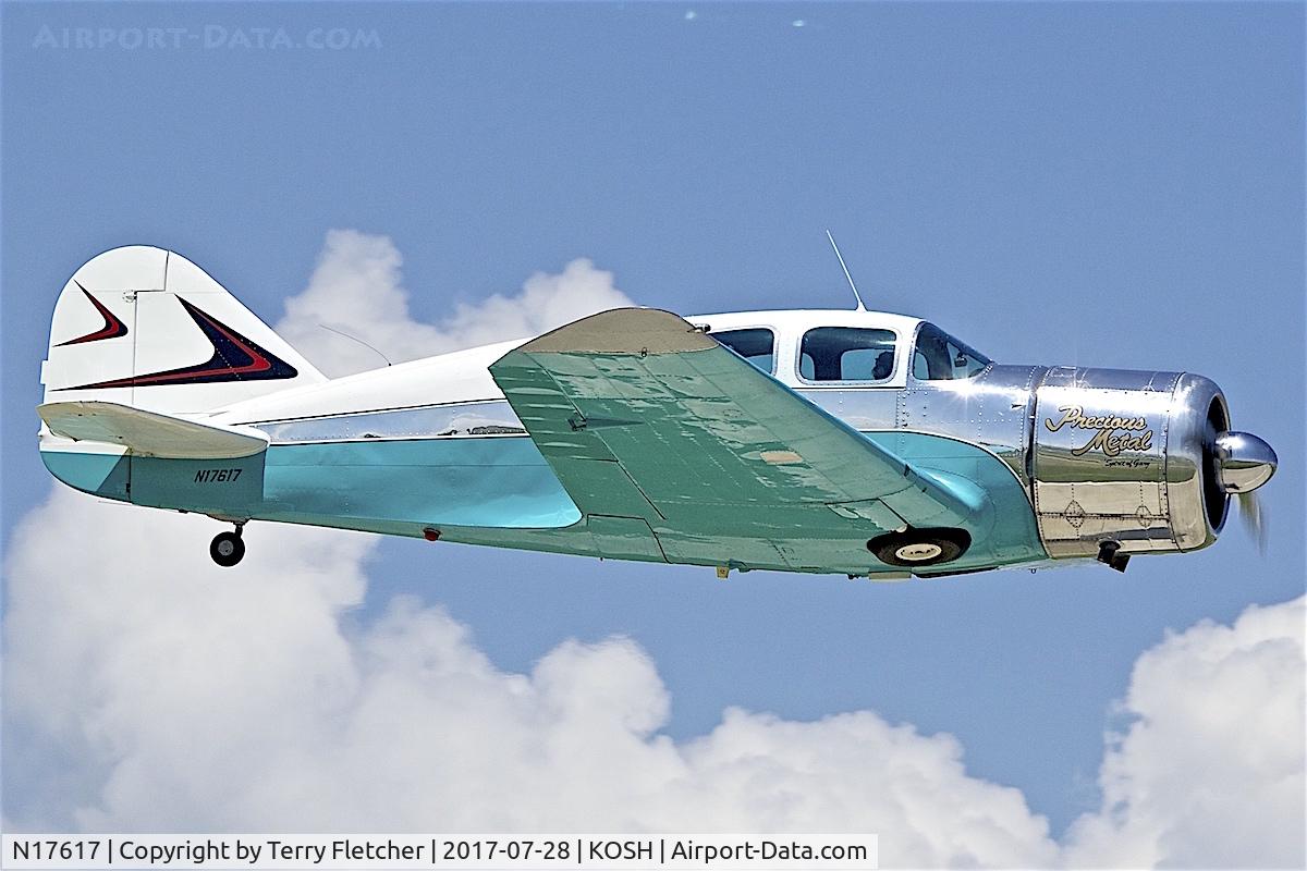 N17617, 1938 Spartan 7W Executive C/N 16, at 2017 EAA AirVenture at Oshkosh