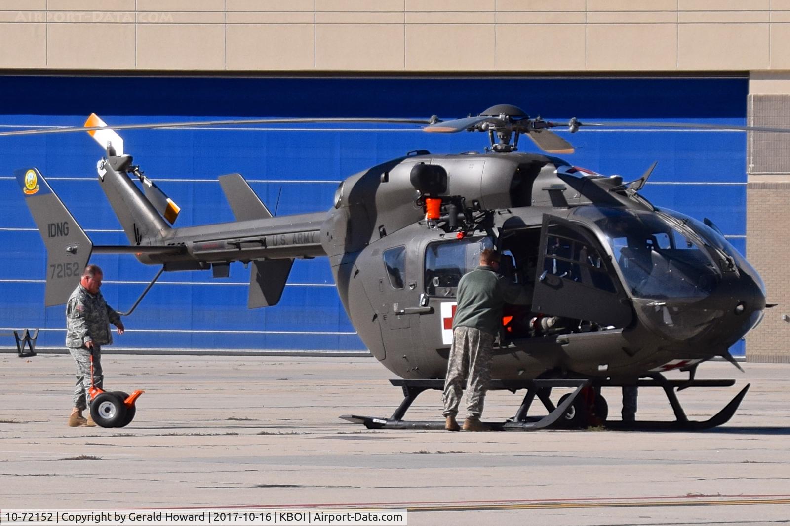 10-72152, 2010 Eurocopter UH-72A Lakota C/N 9390, Parked on Idaho ANG ramp.  Det. 1 of D Co., 1-112 AVN (Security & Support B), Idaho Army National Guard.
