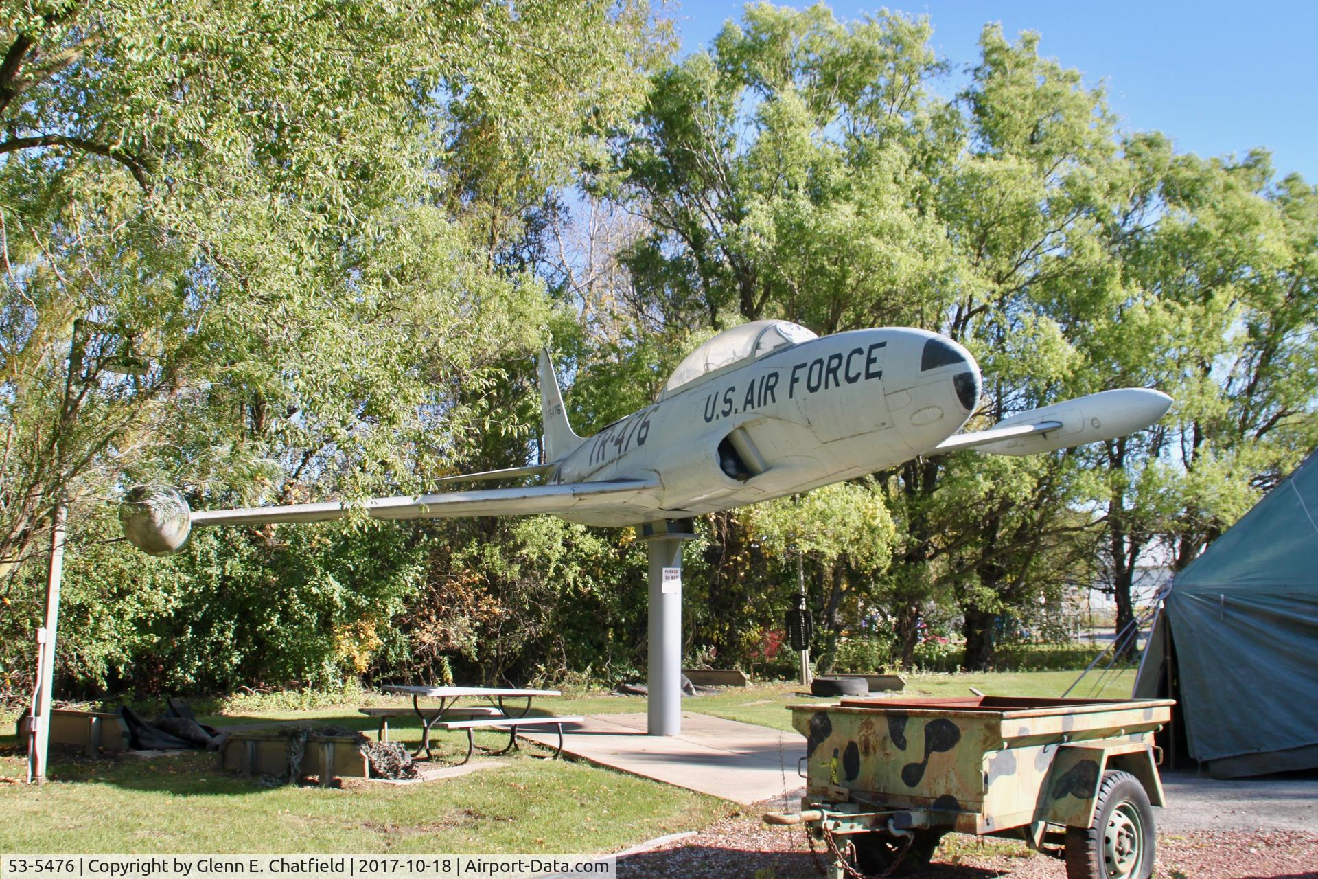 53-5476, 1953 Lockheed T-33A-1-LO Shooting Star C/N 580-8815, Ten years from my first shots, it is now on a post!