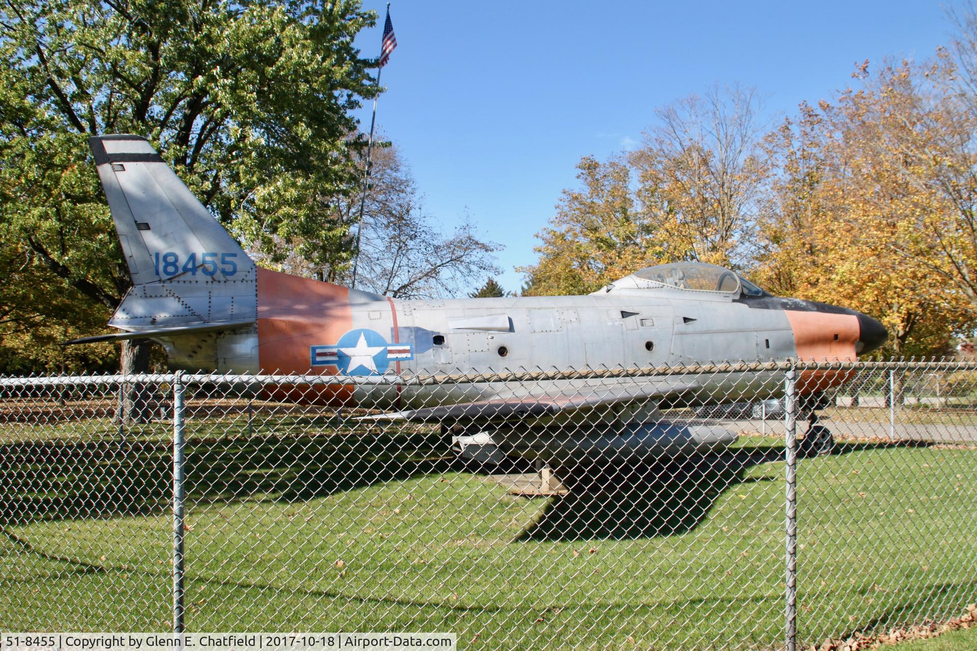 51-8455, 1951 North American F-86D Sabre C/N 173-568, In Twining Park, Monroe, WI