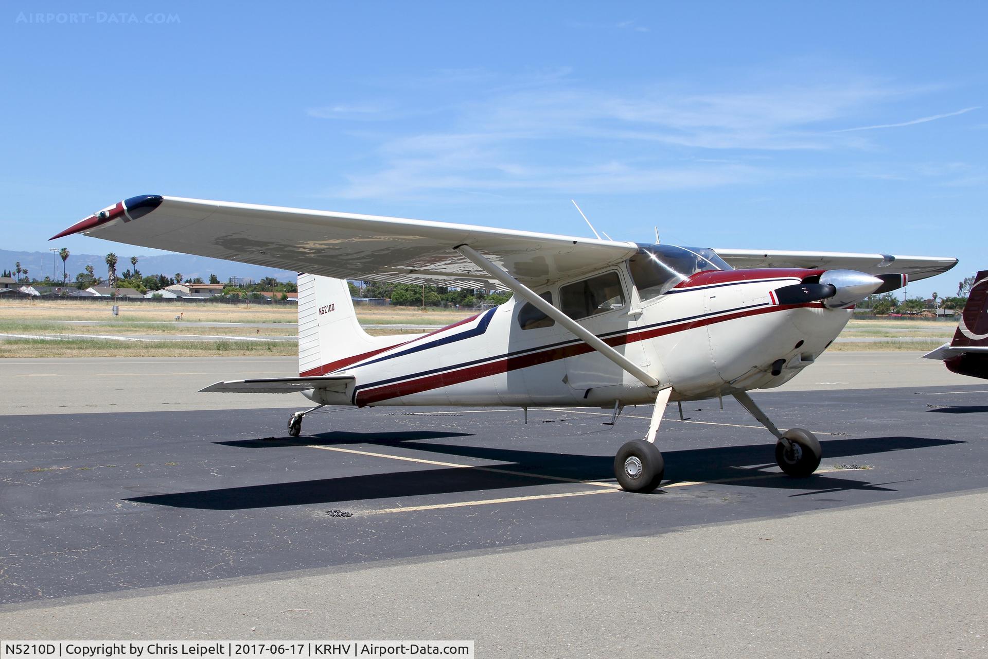 N5210D, 1957 Cessna 180A C/N 50108, Locally-based 1957 Cessna 180A parked on the ramp for Young Eagles at Reid Hillview Airport, San Jose, CA.