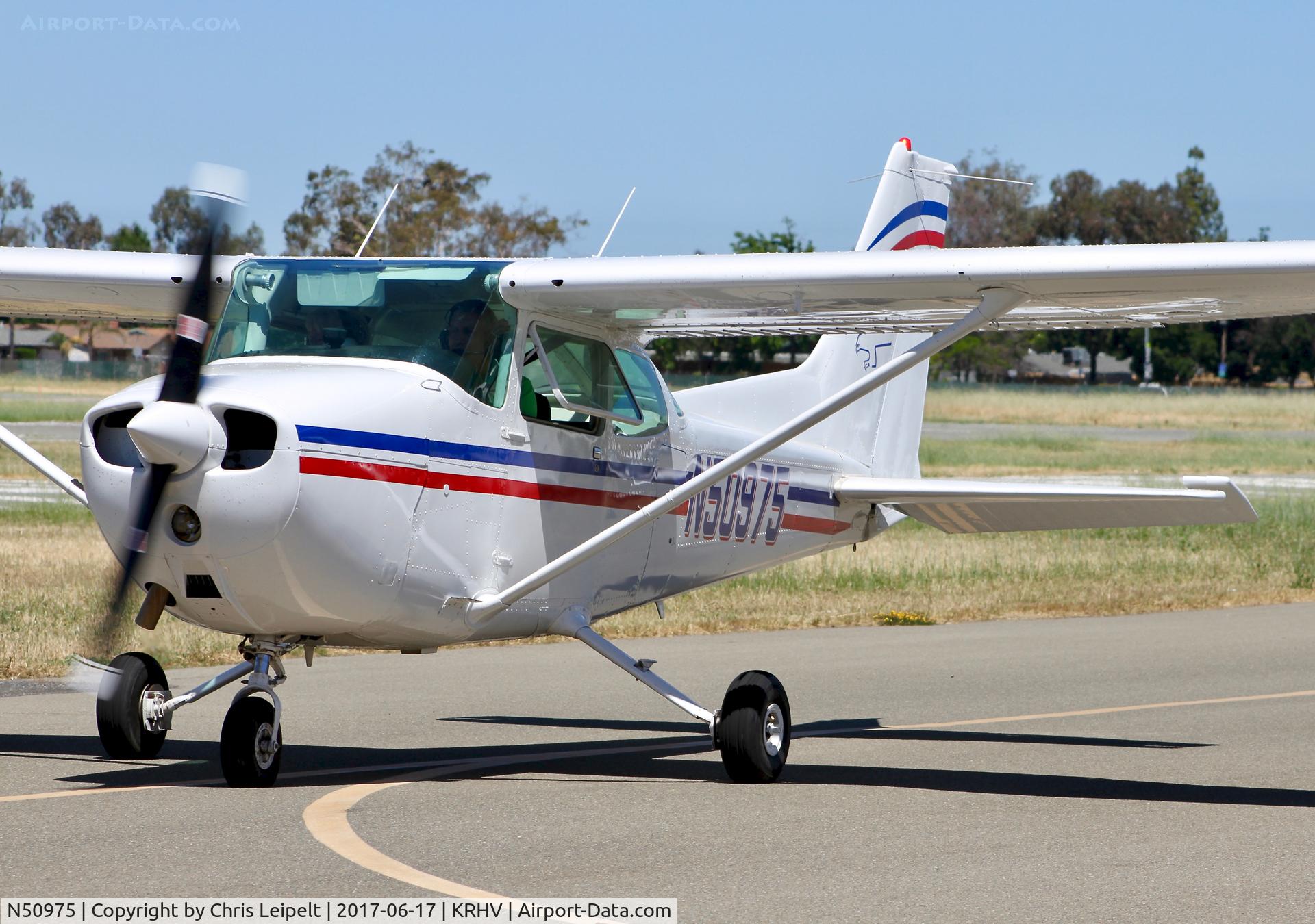 N50975, Cessna 172P C/N 17274242, Cessna 172P from nearby San Martin taxing out for departure at Reid Hillview Airport, San Jose, CA.