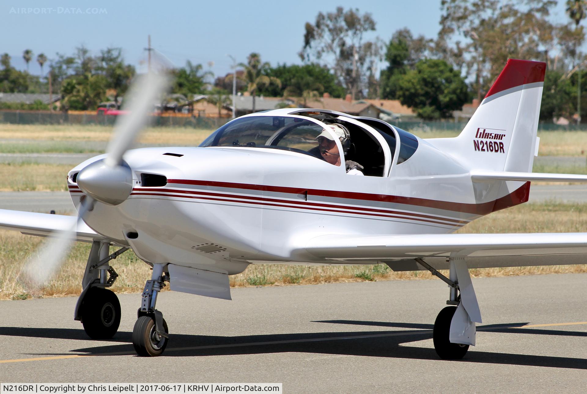 N216DR, 1988 Stoddard-Hamilton Glasair RG C/N 453R, 1998 Glasair RG taxing out for departure at Reid Hillview Airport, San Jose, CA.