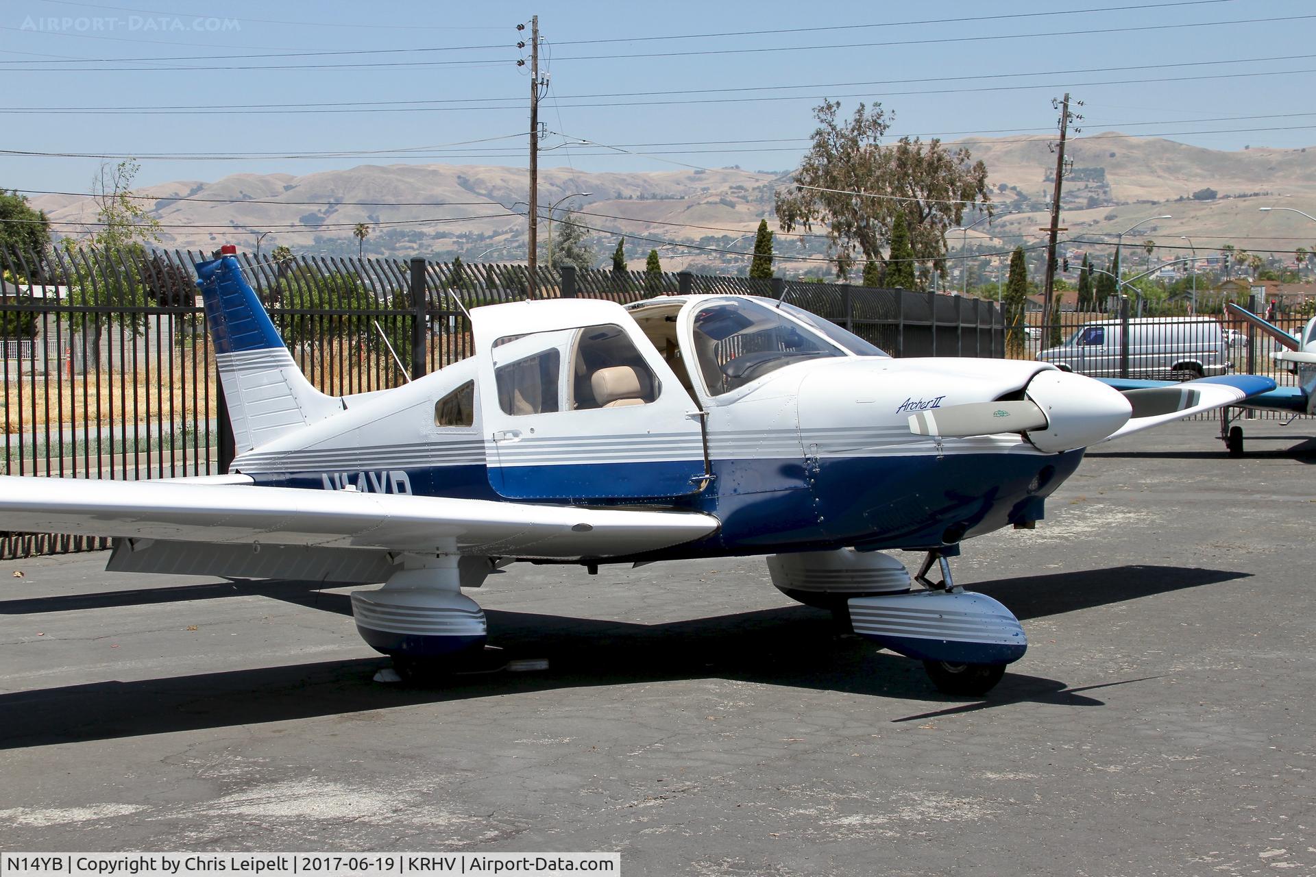 N14YB, 1979 Piper PA-28-181 C/N 28-7990461, Locally-based 1979 Piper PA-28-181 parked on the ramp at Reid Hillview Airport, San Jose, CA. For sale with LAS at time of photo.