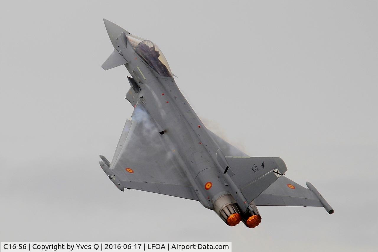 C16-56, Eurofighter EF-2000 Typhoon S C/N SS038, Spanish Air Force Eurofighter EF-2000 Typhoon S, On display, Avord Air Base 702 (LFOA) Open day 2016
