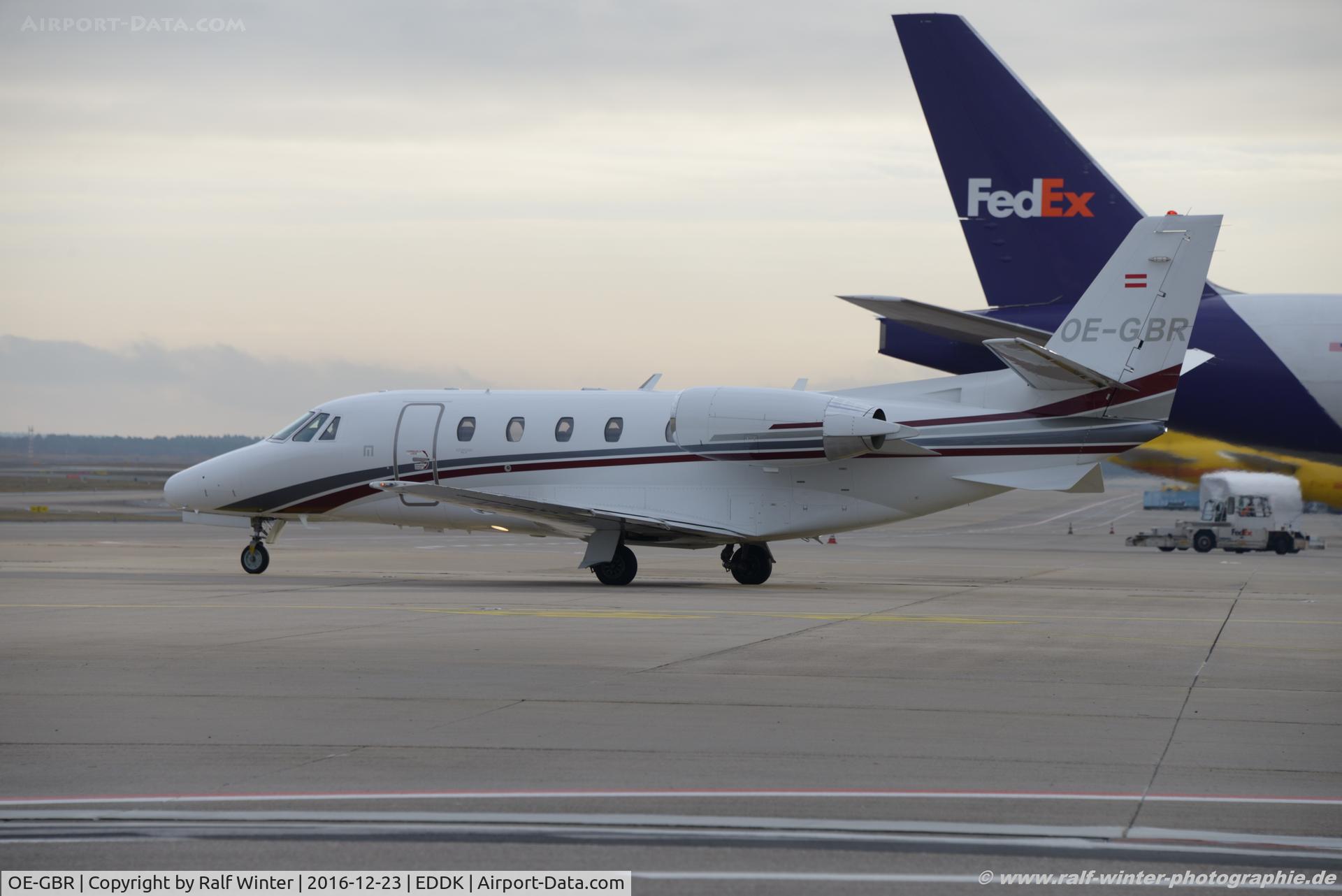 OE-GBR, 2007 Cessna 560XL C/N 560-5749, Cessna 560XL Ciation XLS - FTY ABC Bedarfsflug - 5605749 - OE-GBR - 23.12.2016 - CGN