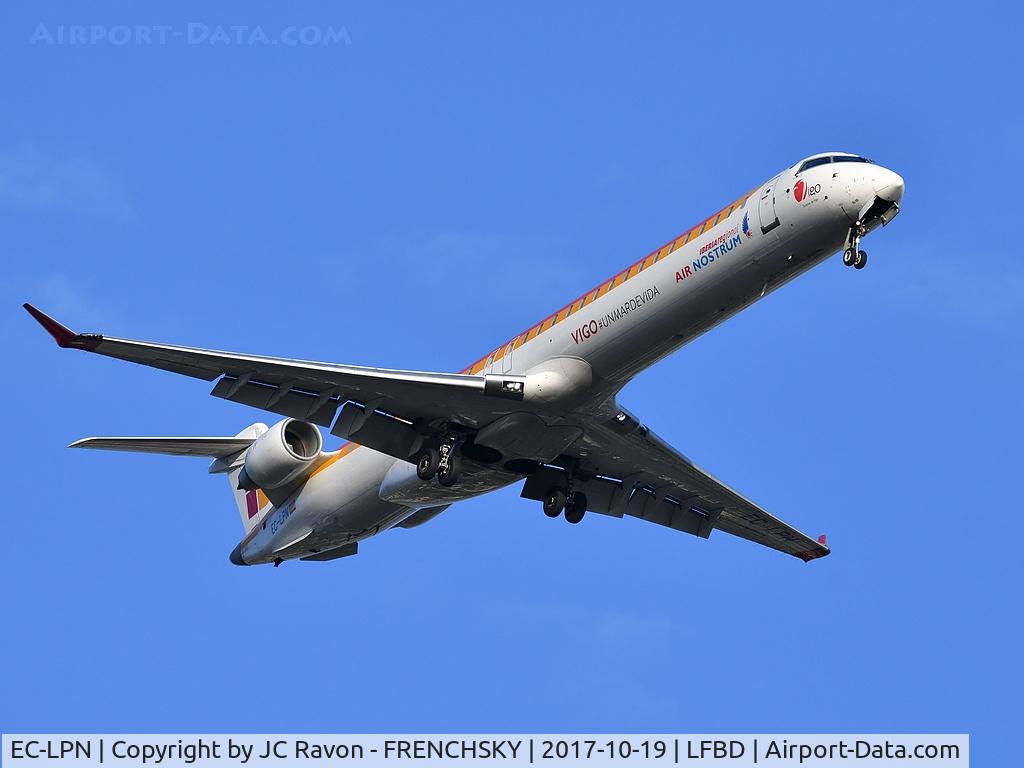 EC-LPN, 2012 Bombardier CRJ-1000ER NG (CL-600-2E25) C/N 19022, Iberia Regional IB8550 from Madrid Barajas landing runway 23