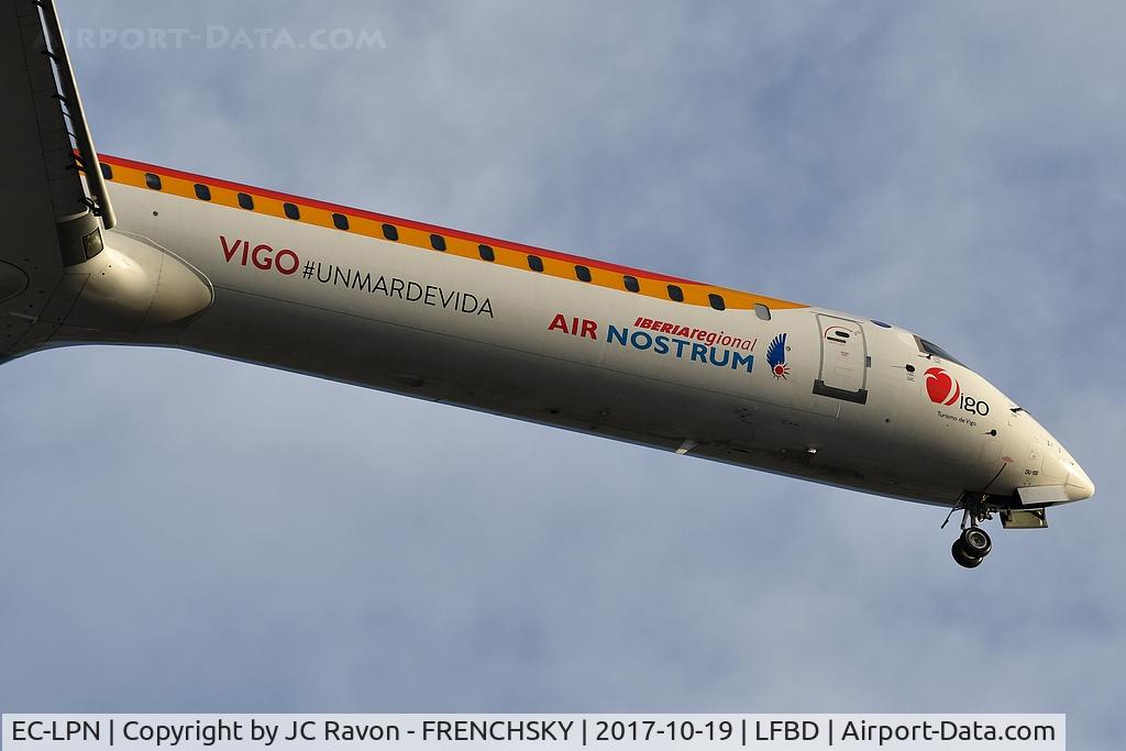 EC-LPN, 2012 Bombardier CRJ-1000ER NG (CL-600-2E25) C/N 19022, Iberia Regional IB8550 from Madrid Barajas landing runway 23
