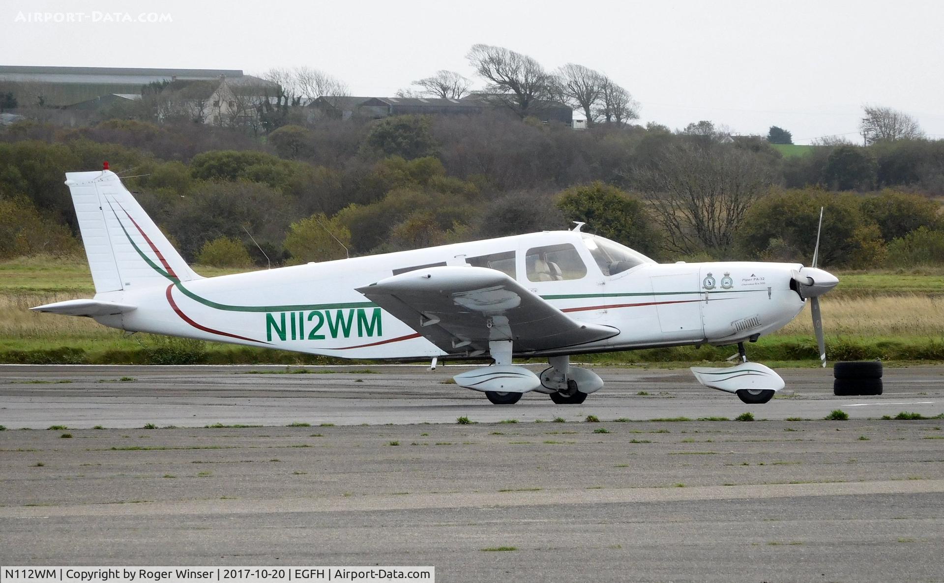 N112WM, 1971 Piper PA-32-300 Cherokee Six Cherokee Six C/N 32-7140001, Visiting Cherokee Six aircraft with 112 and 213 Squadron RAF crests on the engine cowling.