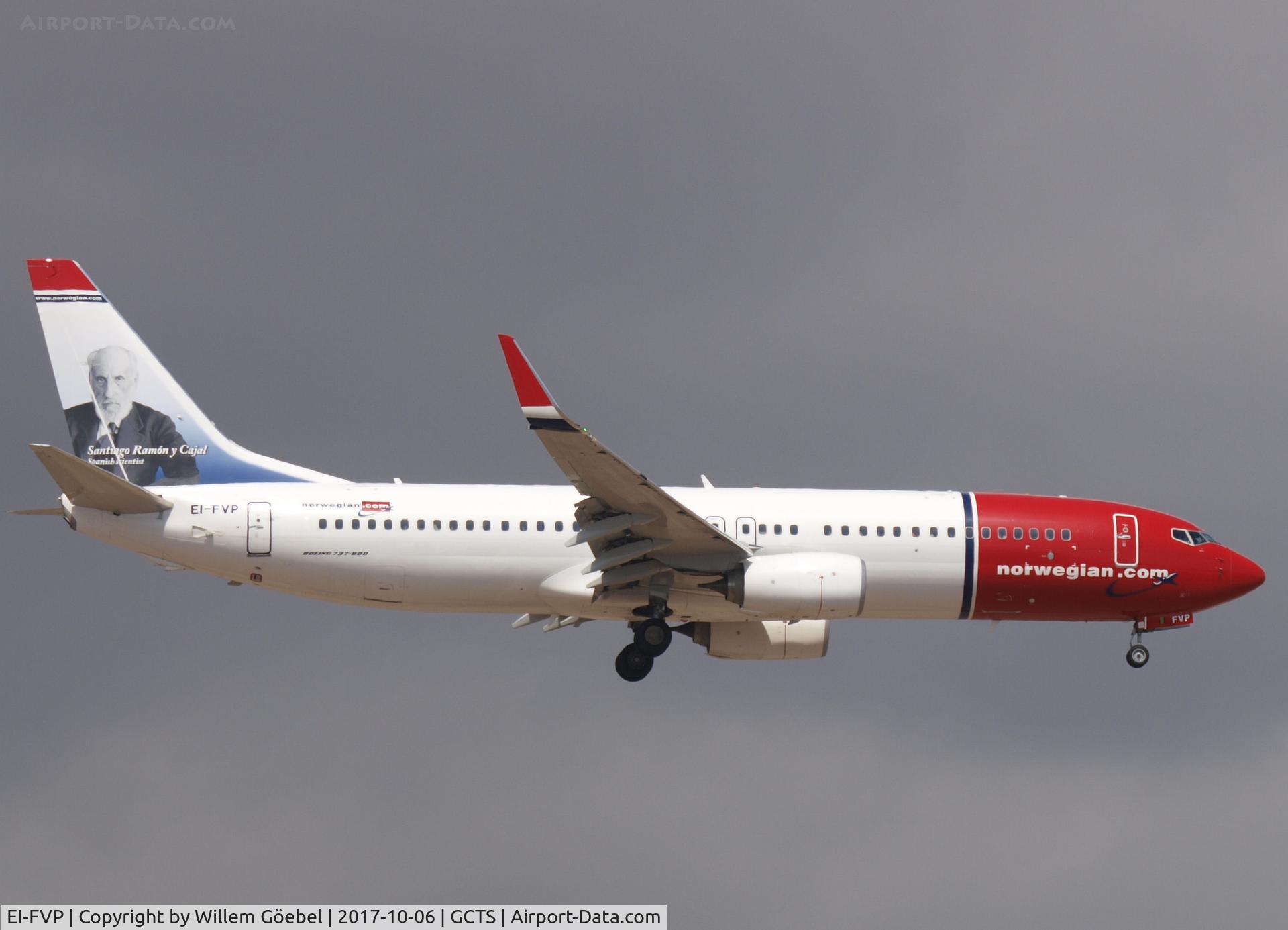 EI-FVP, 2017 Boeing 737-800 C/N 42086, Landing on TFS Airport