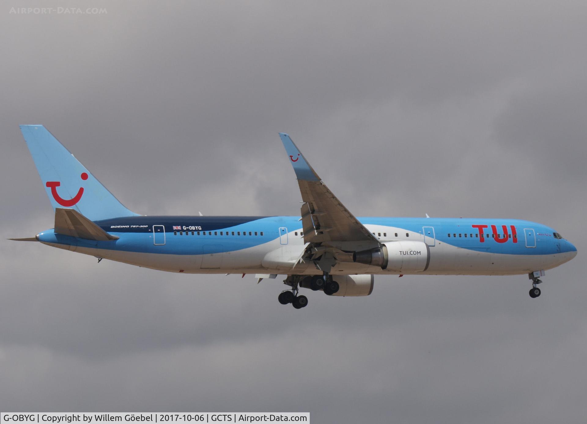 G-OBYG, 1999 Boeing 767-304 C/N 29137, Landing on TFS Airport