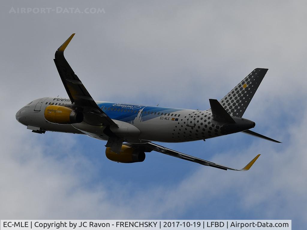 EC-MLE, 2016 Airbus A320-232 C/N 7109, VY1228 to Palma Majorca take off runway 23