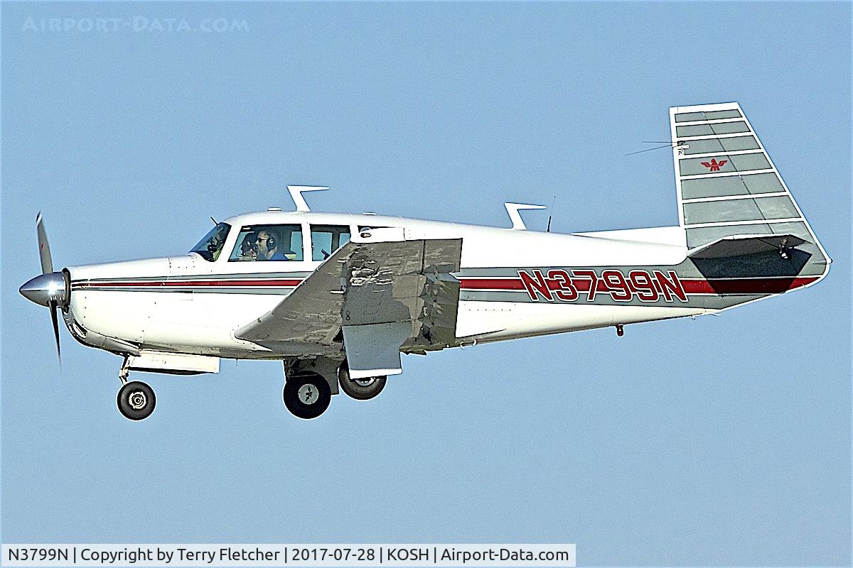 N3799N, 1967 Mooney M20F Executive C/N 680122, at 2017 EAA AirVenture at Oshkosh