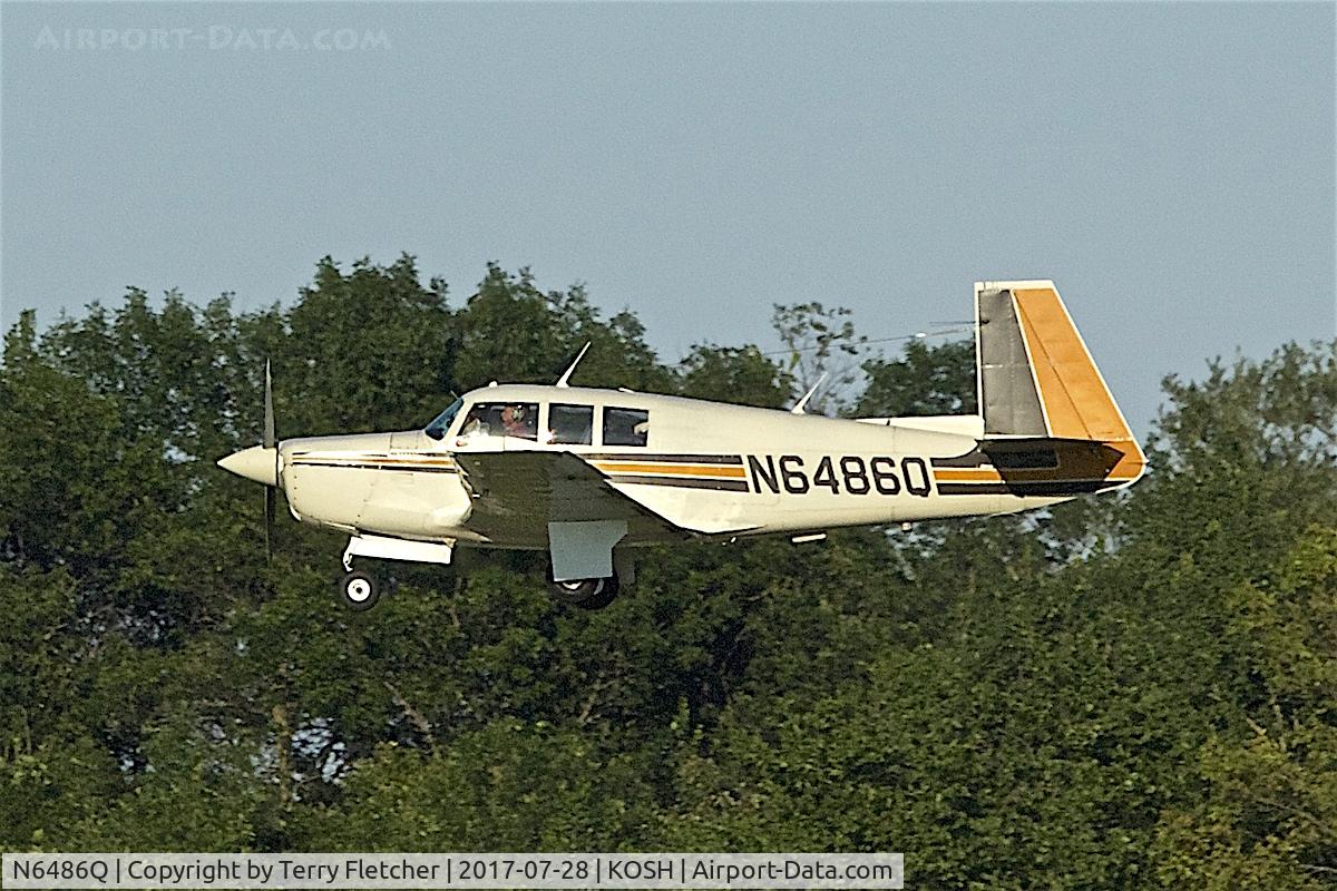N6486Q, 1967 Mooney M20F Executive C/N 680028, at 2017 EAA AirVenture at Oshkosh
