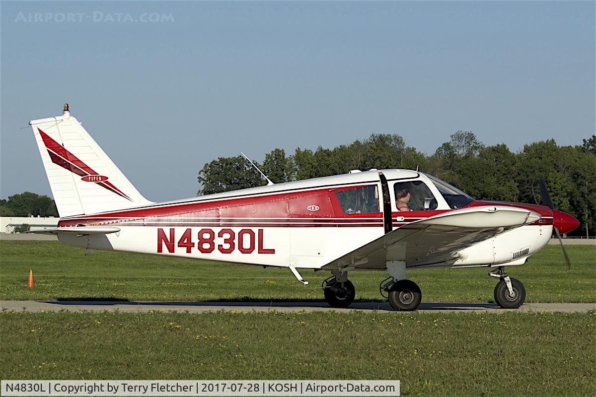 N4830L, 1967 Piper PA-28-180 Cherokee C/N 28-4173, at 2017 EAA AirVenture at Oshkosh