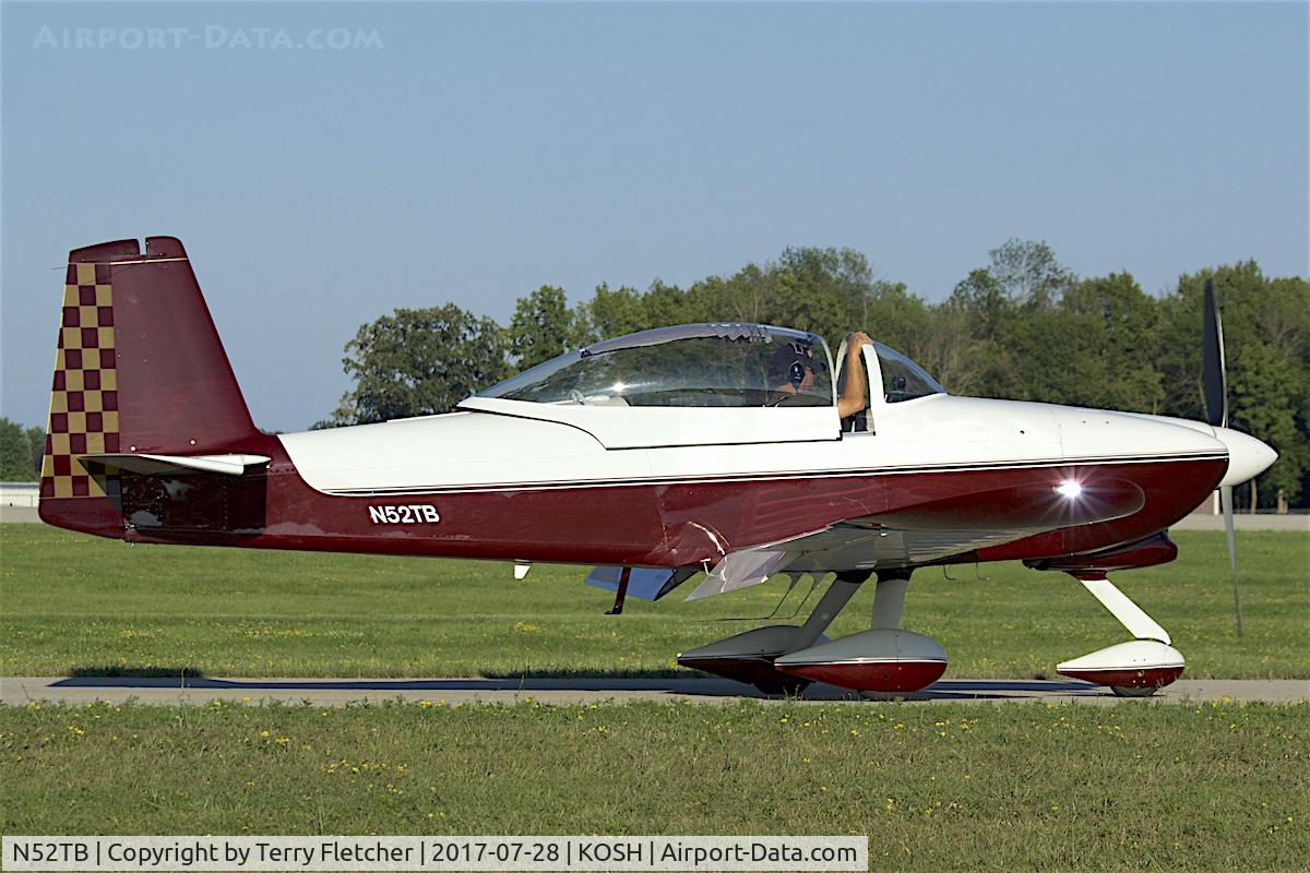 N52TB, 2003 Vans RV-8A C/N 80258, at 2017 EAA AirVenture at Oshkosh