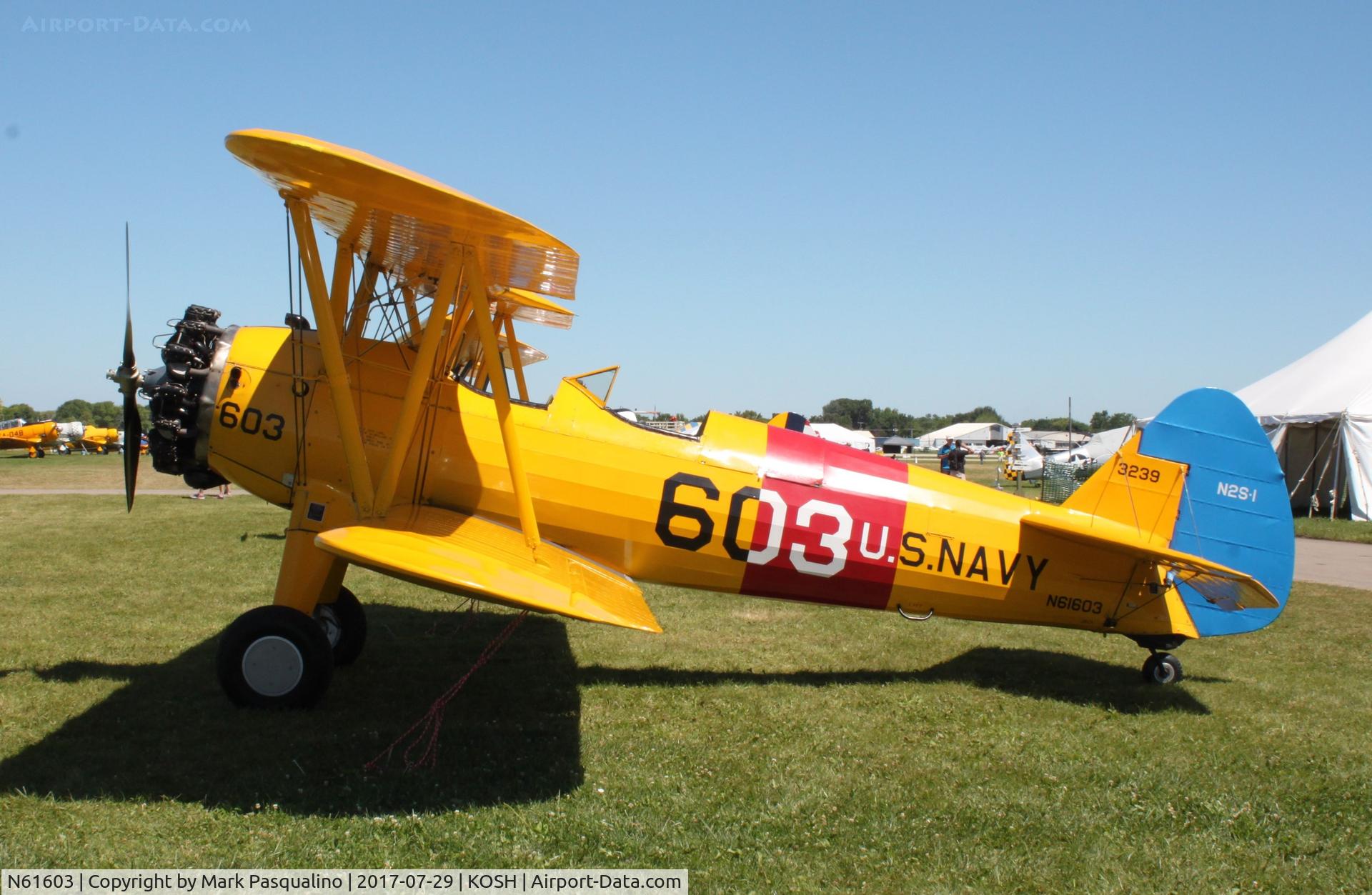 N61603, 1940 Boeing A75N1(PT17) C/N 75-1016, Stearman