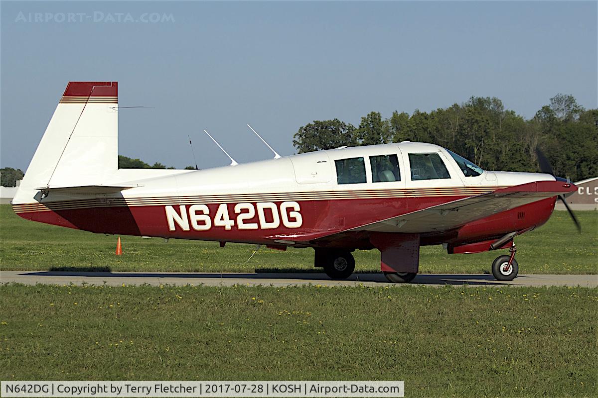 N642DG, 1966 Mooney M20F Executive C/N 670158, at 2017 EAA AirVenture at Oshkosh