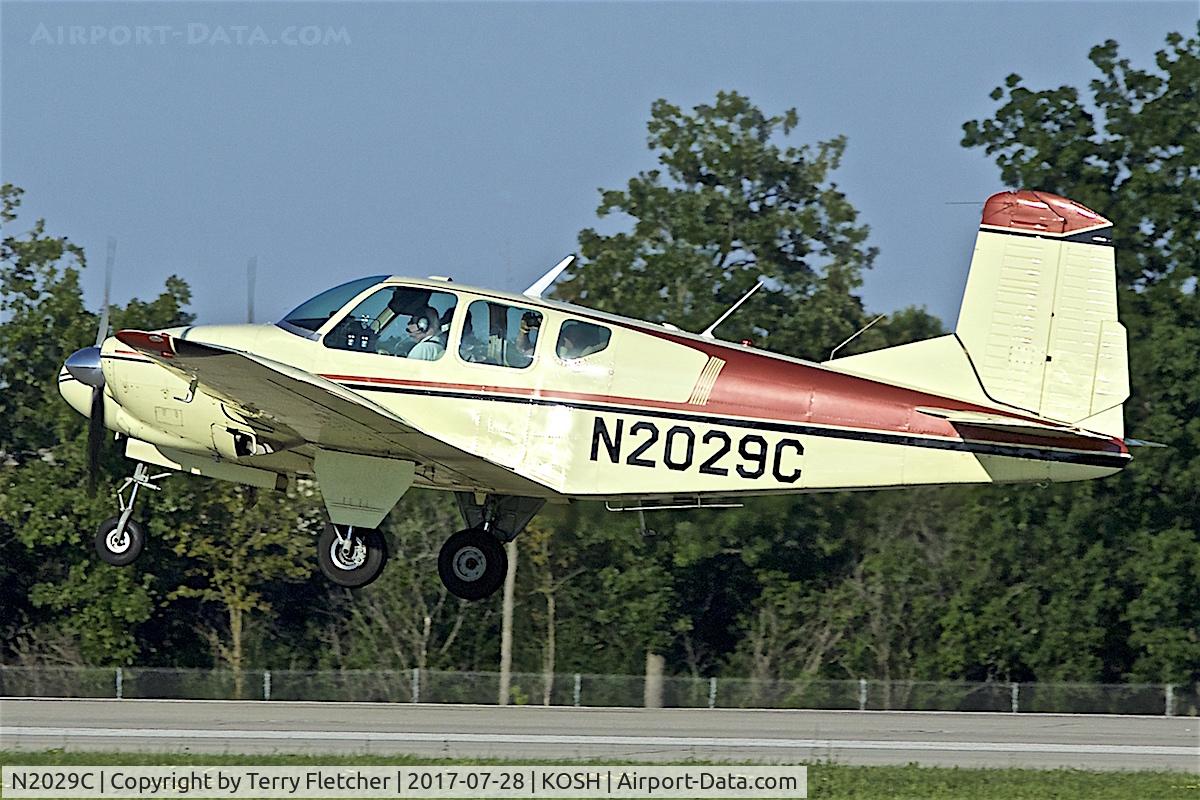 N2029C, 1959 Beech 95 Travel Air C/N TD-197, at 2017 EAA AirVenture at Oshkosh