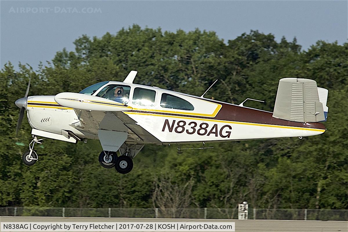 N838AG, 1961 Beech N35 Bonanza C/N D-6727, at 2017 EAA AirVenture at Oshkosh
