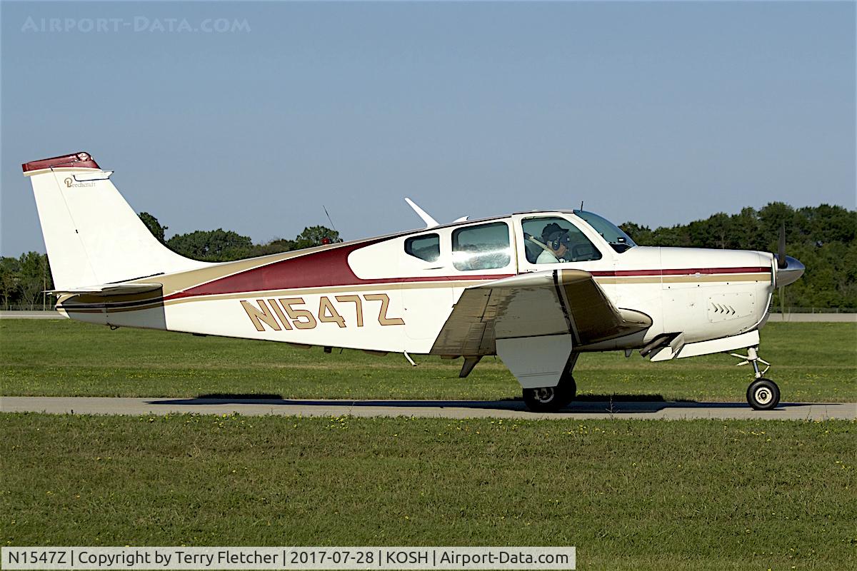 N1547Z, 1961 Beech 35-B33 Debonair C/N CD-423, at 2017 EAA AirVenture at Oshkosh