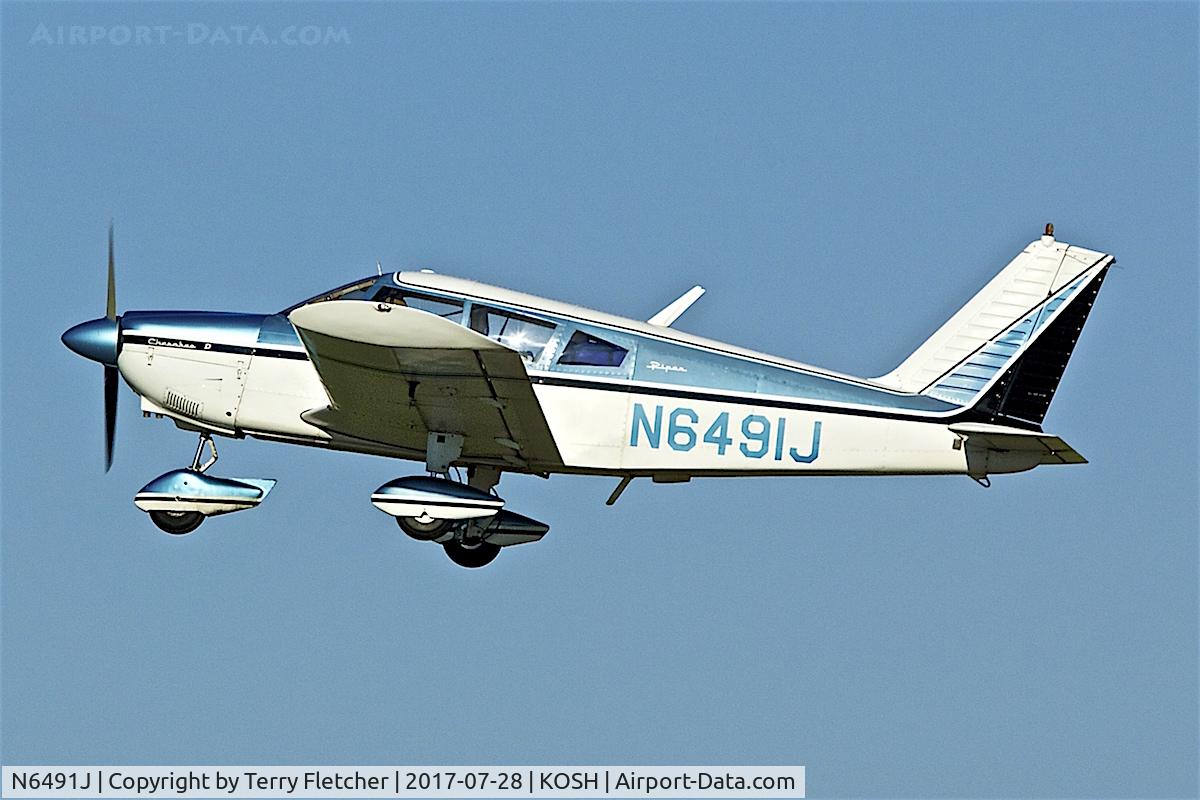 N6491J, 1968 Piper PA-28-180 C/N 28-4922, at 2017 EAA AirVenture at Oshkosh