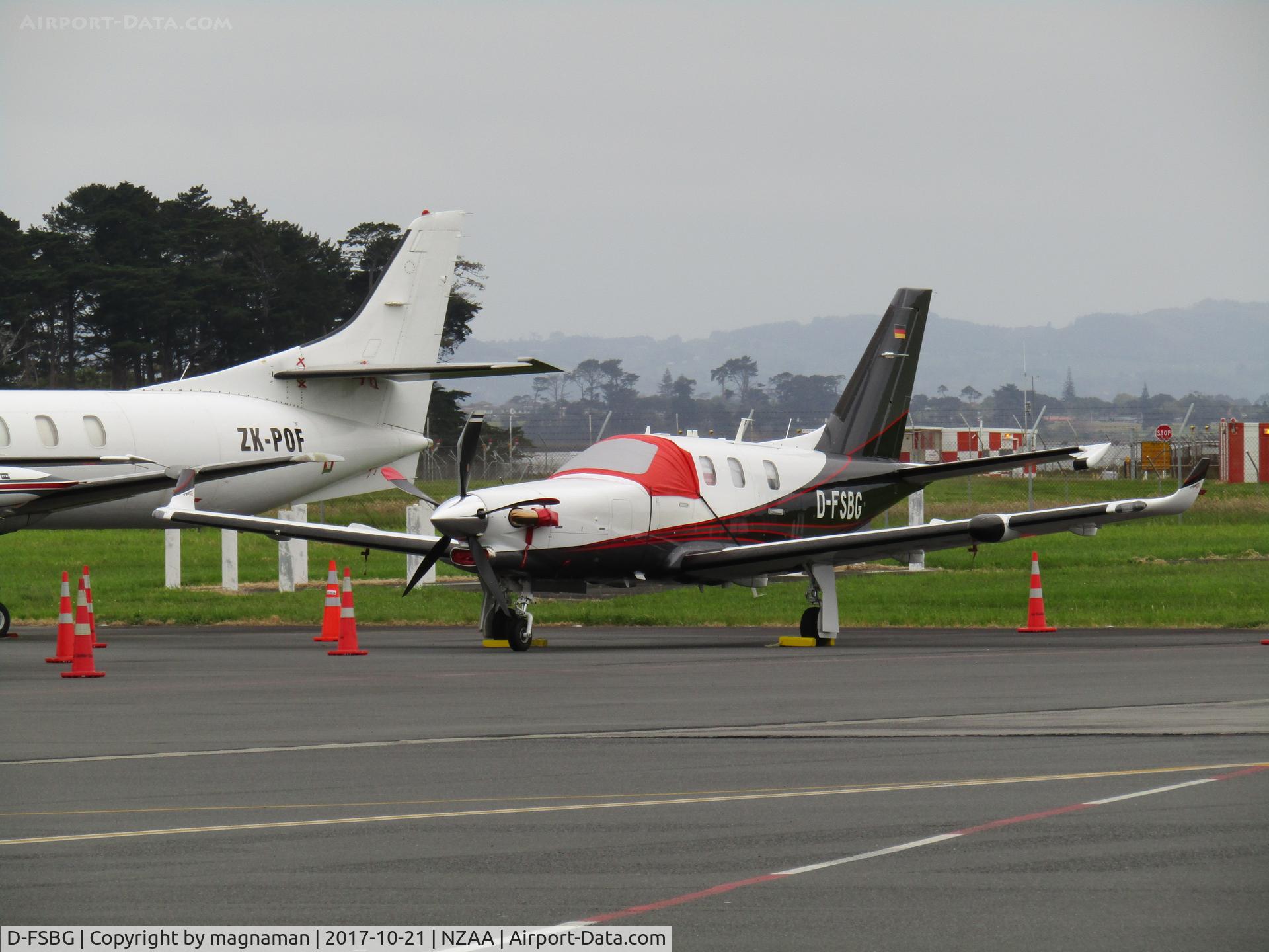 D-FSBG, 2016 Socata TBM-700N (TBM-900) C/N 1061, One of four german aircraft on long trip to NZ. All arrived from Noumea within an hour of each other -  this led the way.