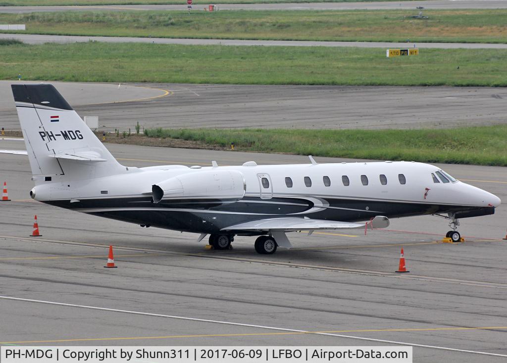 PH-MDG, 2016 Cessna 680 Citation Sovereign+ C/N 680-0561, Parked at the General Aviation area...