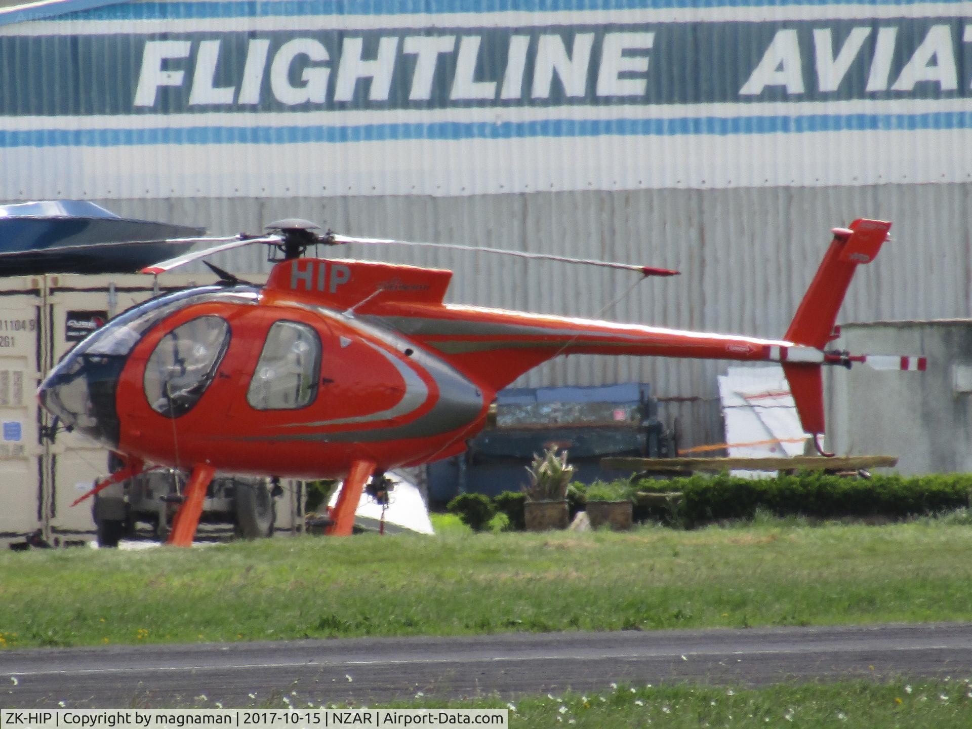 ZK-HIP, 1994 McDonnell Douglas 369FF C/N 0058FF, viewed from across airfield