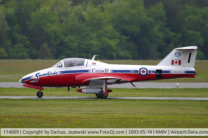 114009, Canadair CT-114 Tutor C/N 1009, CAF CT-114 Tutor 114009 C/N 1009 from Snowbirds Demo Team 15 Wing CFB Moose Jaw, SK