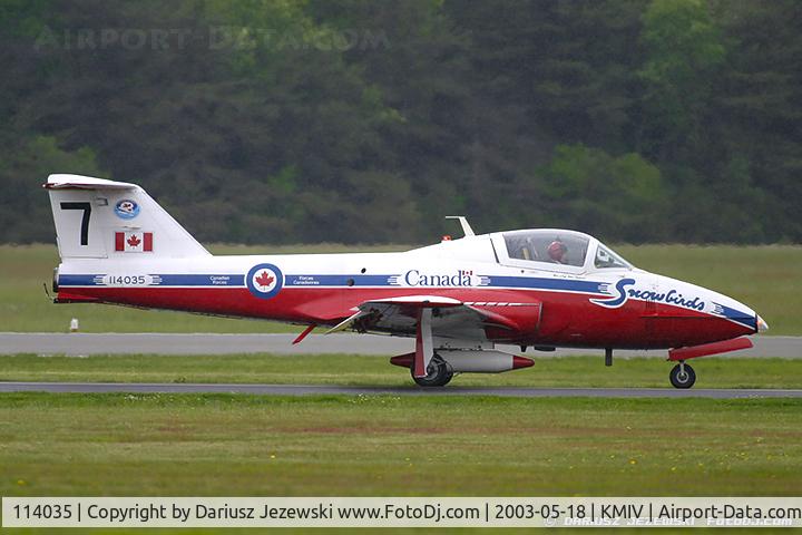 114035, Canadair CT-114 Tutor C/N 1035, CAF CT-114 Tutor 114035 C/N 1035 from Snowbirds Demo Team 15 Wing CFB Moose Jaw, SK