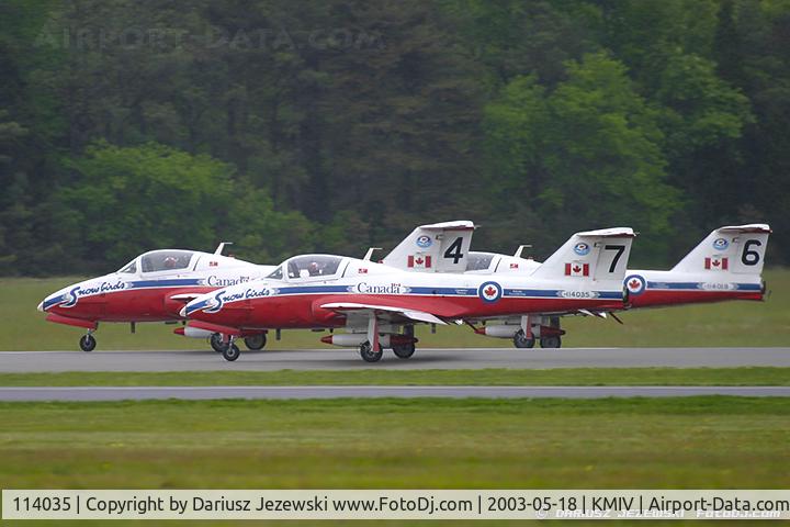 114035, Canadair CT-114 Tutor C/N 1035, CAF CT-114 Tutor 114035 C/N 1035 from Snowbirds Demo Team 15 Wing CFB Moose Jaw, SK