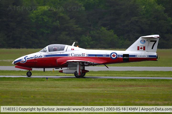 114035, Canadair CT-114 Tutor C/N 1035, CAF CT-114 Tutor 114035 C/N 1035 from Snowbirds Demo Team 15 Wing CFB Moose Jaw, SK
