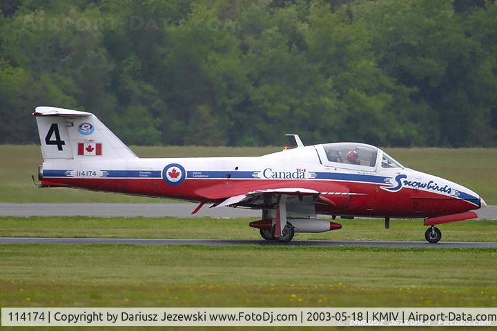114174, Canadair CT-114 Tutor C/N 1174, CAF CT-114 Tutor 114174 C/N 1174 from Snowbirds Demo Team 15 Wing CFB Moose Jaw, SK
