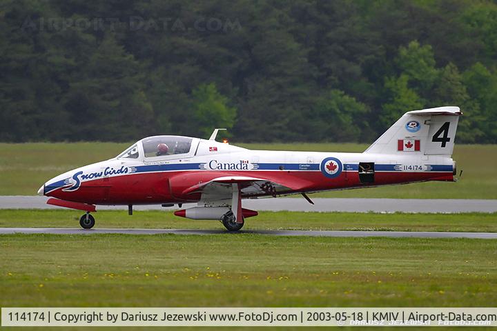 114174, Canadair CT-114 Tutor C/N 1174, CAF CT-114 Tutor 114174 C/N 1174 from Snowbirds Demo Team 15 Wing CFB Moose Jaw, SK
