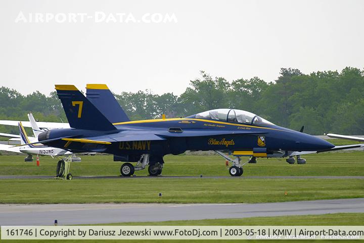 161746, McDonnell Douglas F/A-18B Hornet C/N 0103, F/A-18B Hornet 161746 C/N 0103 from Blue Angels Demo Team  NAS Pensacola, FL