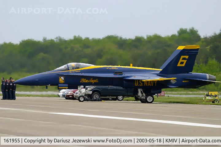 161955, McDonnell Douglas F/A-18A Hornet C/N 0166, F/A-18A Hornet 161955 C/N 0166 from Blue Angels Demo Team  NAS Pensacola, FL