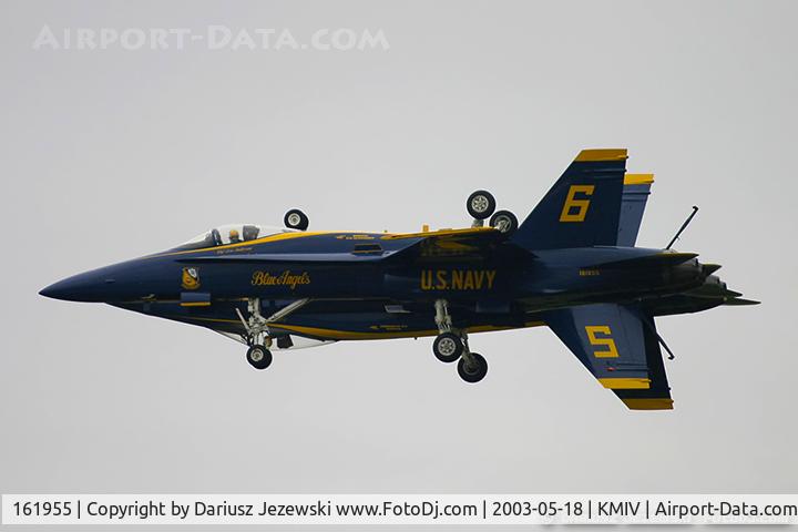 161955, McDonnell Douglas F/A-18A Hornet C/N 0166, F/A-18A Hornet 161955 C/N 0166 from Blue Angels Demo Team  NAS Pensacola, FL