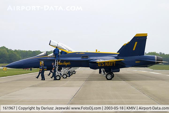 161967, McDonnell Douglas F/A-18A Hornet C/N 0183/A144, F/A-18A Hornet 161967 C/N 0183 from Blue Angels Demo Team  NAS Pensacola, FL