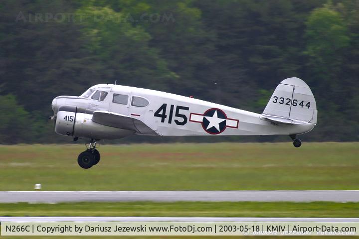 N266C, 1943 Cessna UC-78B (T-50) Bobcat C/N 6582, Cessna T-50 C/N 6582, N266C