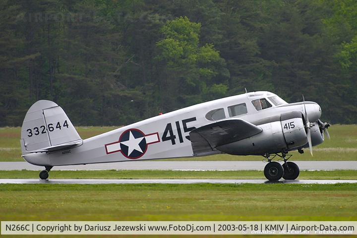 N266C, 1943 Cessna UC-78B (T-50) Bobcat C/N 6582, Cessna T-50 C/N 6582, N266C